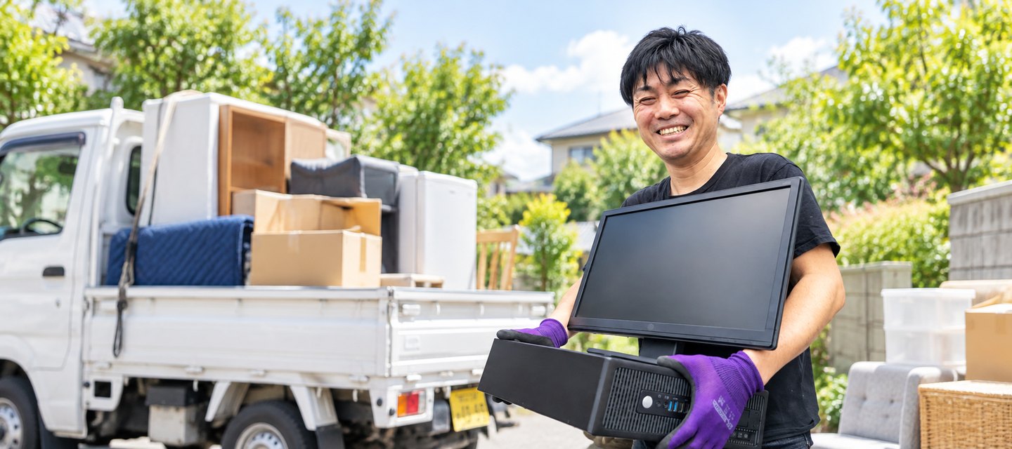 荷物を運ぶスタッフ